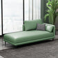 Nordic Cushioned Chaise Lounge Pine Chaise with Recessed Arms for Bedroom and Living Room