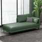 Nordic Cushioned Chaise Lounge Pine Chaise with Recessed Arms for Bedroom and Living Room