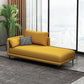 Nordic Cushioned Chaise Lounge Pine Chaise with Recessed Arms for Bedroom and Living Room