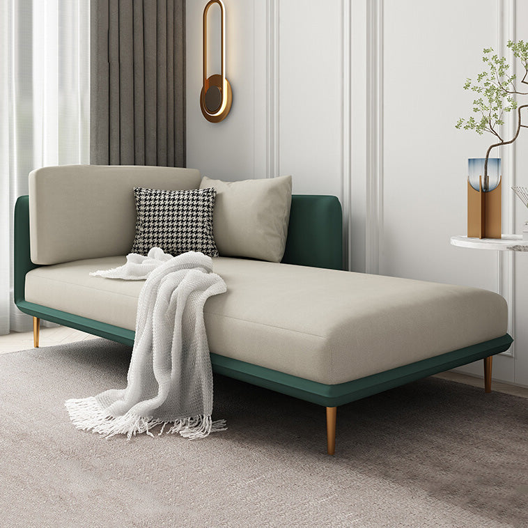 Nordic Style Faux Leather Chaise Square Arms Chaise in Solid Color Clearhalo 'Chairs & Seating' 'Chaise Lounge' 'chaise_lounge' 'furn' 'furn_chaise_lounge' 'Furniture' 'Living Room Furniture' 7066517