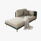 Nordic Style Faux Leather Chaise Square Arms Chaise in Solid Color Green Right-Arm Chaise Clearhalo 'Chairs & Seating' 'Chaise Lounge' 'chaise_lounge' 'furn' 'furn_chaise_lounge' 'Furniture' 'Living Room Furniture' 7066520