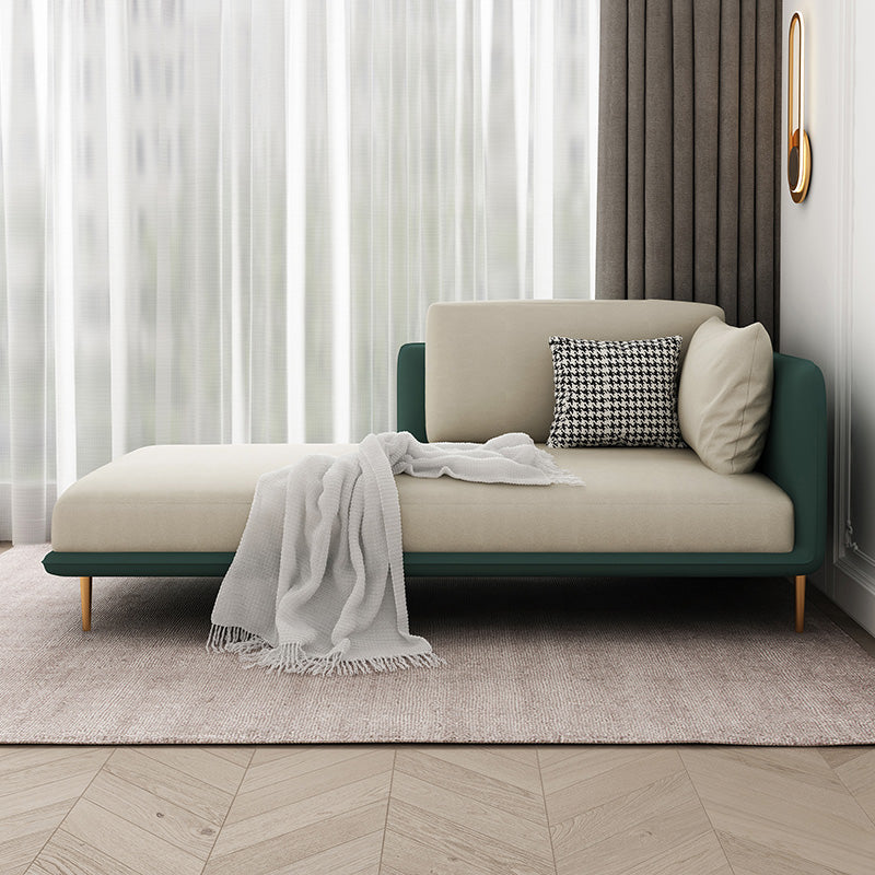Nordic Style Faux Leather Chaise Square Arms Chaise in Solid Color Clearhalo 'Chairs & Seating' 'Chaise Lounge' 'chaise_lounge' 'furn' 'furn_chaise_lounge' 'Furniture' 'Living Room Furniture' 7066522
