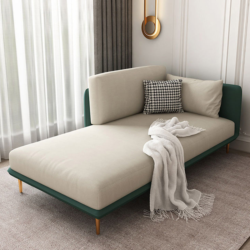 Nordic Style Faux Leather Chaise Square Arms Chaise in Solid Color Clearhalo 'Chairs & Seating' 'Chaise Lounge' 'chaise_lounge' 'furn' 'furn_chaise_lounge' 'Furniture' 'Living Room Furniture' 7066534