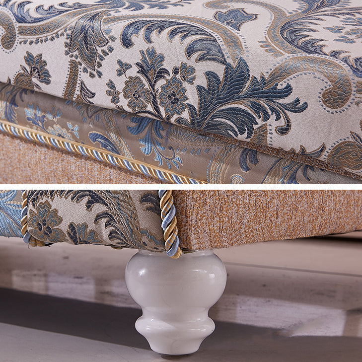 Bohemian Style Chaise Lounge Upholstered Chaise with Rolled Arms for Bedroom Clearhalo 'Chairs & Seating' 'Chaise Lounge' 'chaise_lounge' 'furn' 'furn_chaise_lounge' 'Furniture' 'Living Room Furniture' 7066549