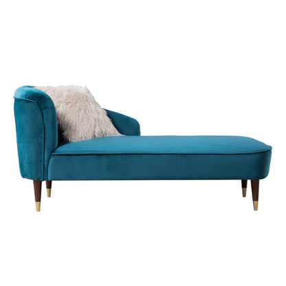 Solid Color Chaise Solid Wood Chaise Lounge Couch with One Armed