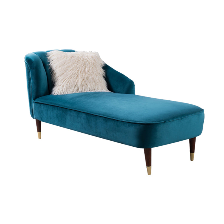 Solid Color Chaise Solid Wood Chaise Lounge Couch with One Armed