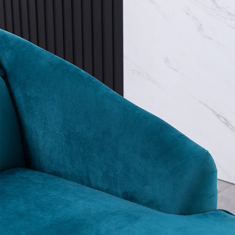 Solid Color Chaise Solid Wood Chaise Lounge Couch with One Armed