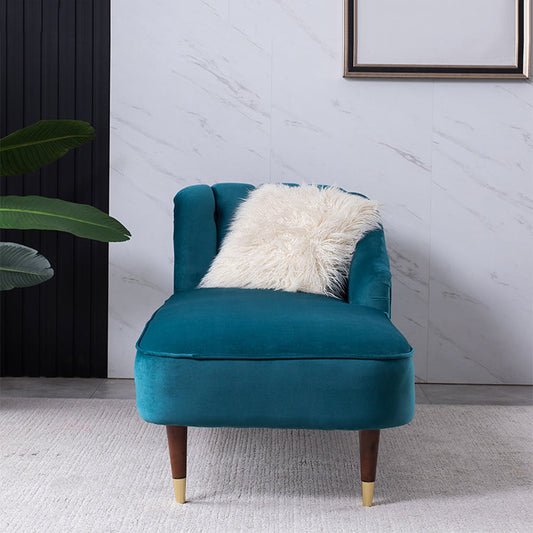 Solid Color Chaise Solid Wood Chaise Lounge Couch with One Armed Clearhalo 'Chairs & Seating' 'Chaise Lounge' 'chaise_lounge' 'furn' 'furn_chaise_lounge' 'Furniture' 'Living Room Furniture' 7066581
