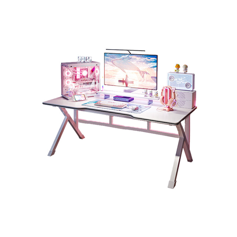 Bureau d'ordinateur en bois industriel Bureau de bureau de finition antique avec des jambes en métal