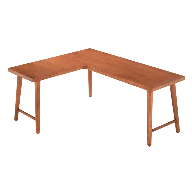 Zeitgenössischer Massivholz-Eckschreiber 29.53 Zoll großer Büroschreibtisch