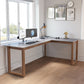 Modern Stone Writing Desk Corner 29.53-inch Tall Office Desk with Sled Base Clearhalo 'furn' 'furn_office_desk' 'Furniture' 'Office Desks' 'Office Furniture' 'office_desk' 7066787