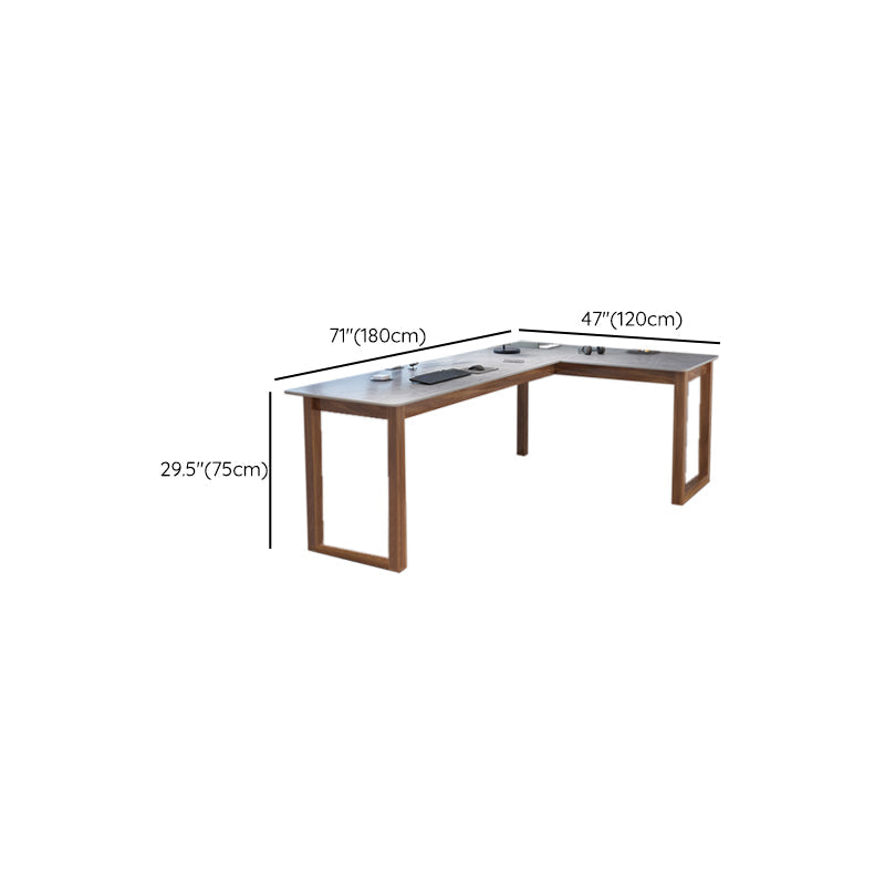 Modern Stone Writing Desk Corner 29.53-inch Tall Office Desk with Sled Base Clearhalo 'furn' 'furn_office_desk' 'Furniture' 'Office Desks' 'Office Furniture' 'office_desk' 7066802