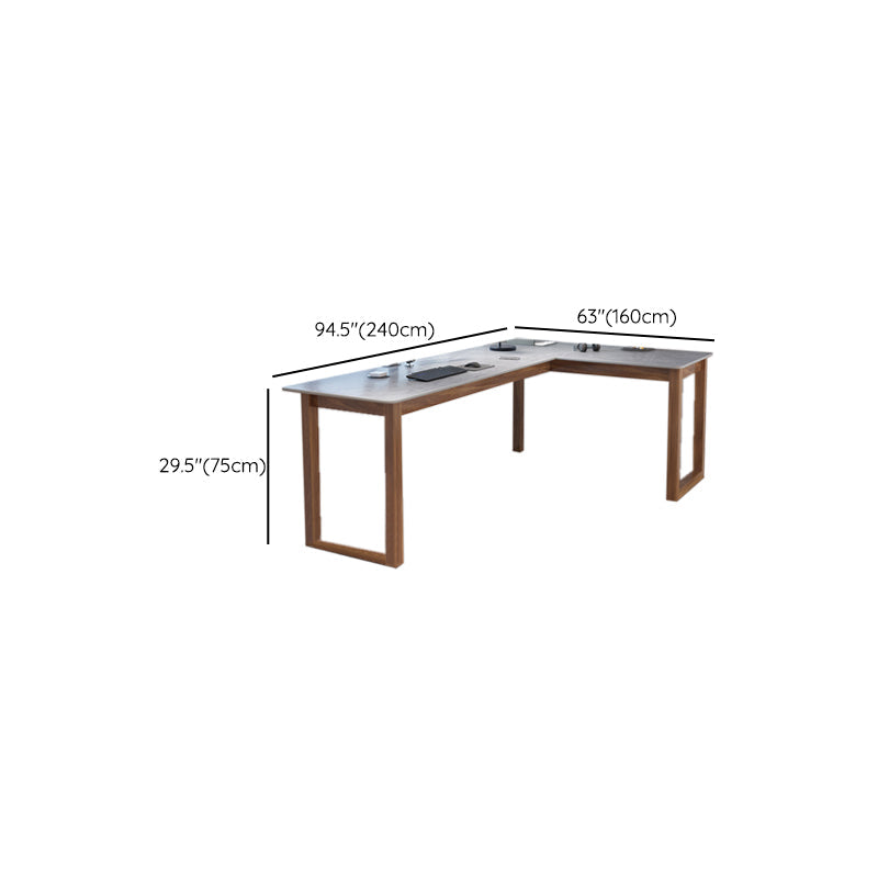 Modern Stone Writing Desk Corner 29.53-inch Tall Office Desk with Sled Base Clearhalo 'furn' 'furn_office_desk' 'Furniture' 'Office Desks' 'Office Furniture' 'office_desk' 7066814