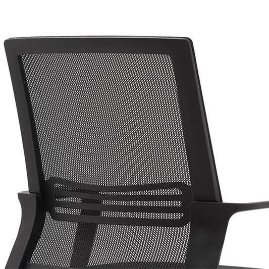 Sedia da ufficio a armi fisse moderne nessuna ruota nessuna sedia da scrivania ergonomica angosciante