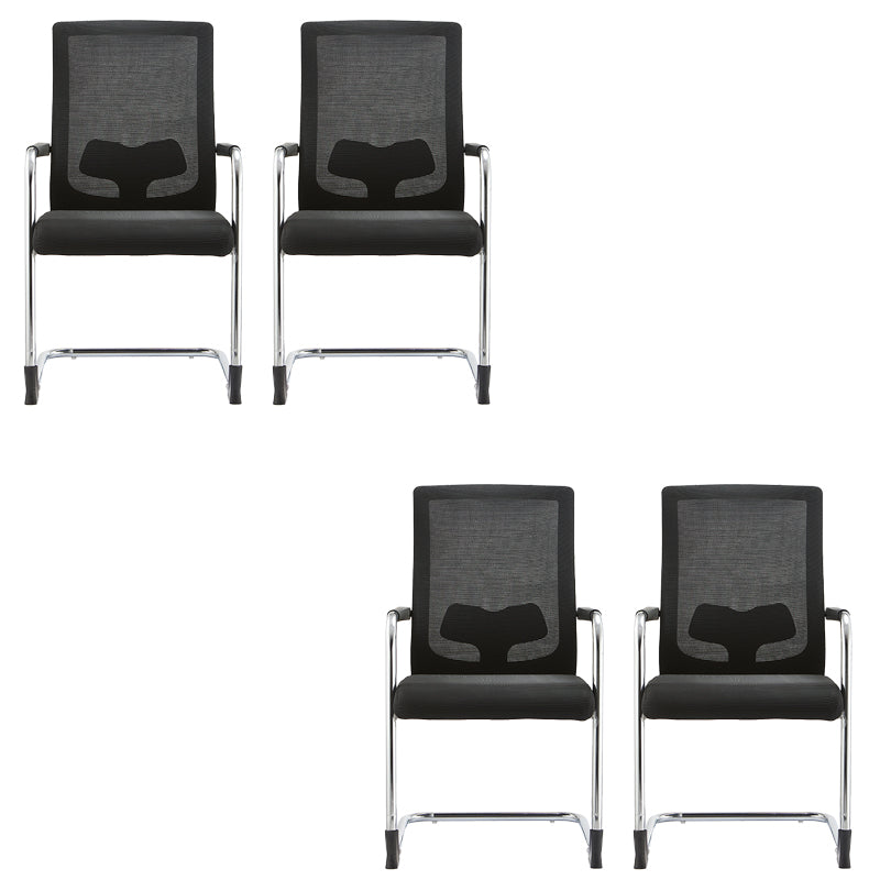 Sedia da ufficio a bracci fissi moderni nessuna sedia da scrivania non angosciante