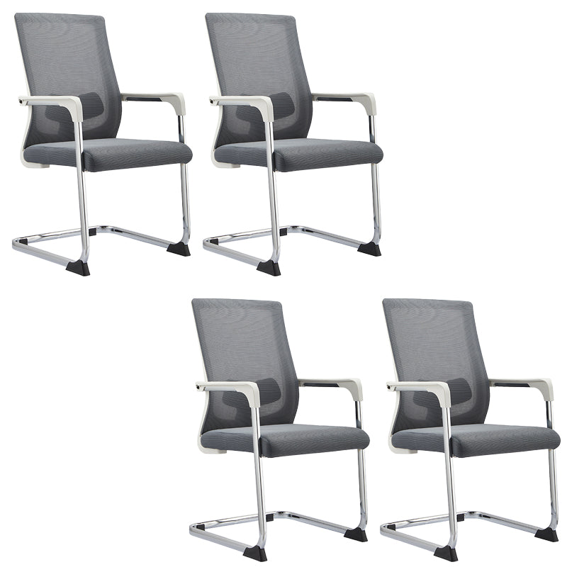 Sedia da ufficio a bracci fissi moderni nessuna sedia da scrivania non angosciante