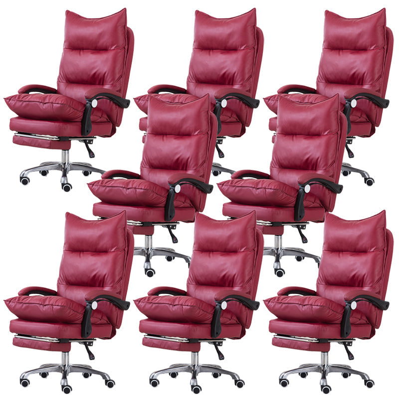 Silla de oficina moderna Mecanismo de inclinación de cuero sin angustia silla de escritorio ergonómico