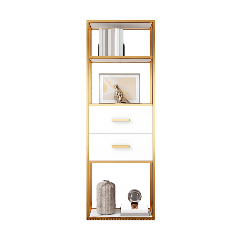Glam Shelf Bookcase Metal Open Back Bookshelf for Study Room Clearhalo 'Bookcases' 'furn' 'furn_bookcases' 'Furniture' 'Office Furniture' 7067275