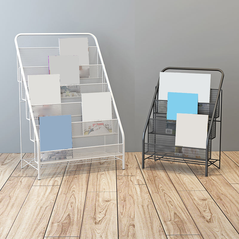 Bibliothèque d'étagère Glam Fermed Back Metal Book Shelf pour salle d'étude