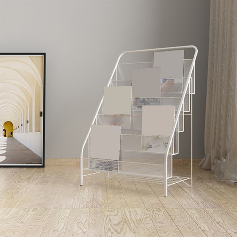 Bibliothèque d'étagère Glam Fermed Back Metal Book Shelf pour salle d'étude