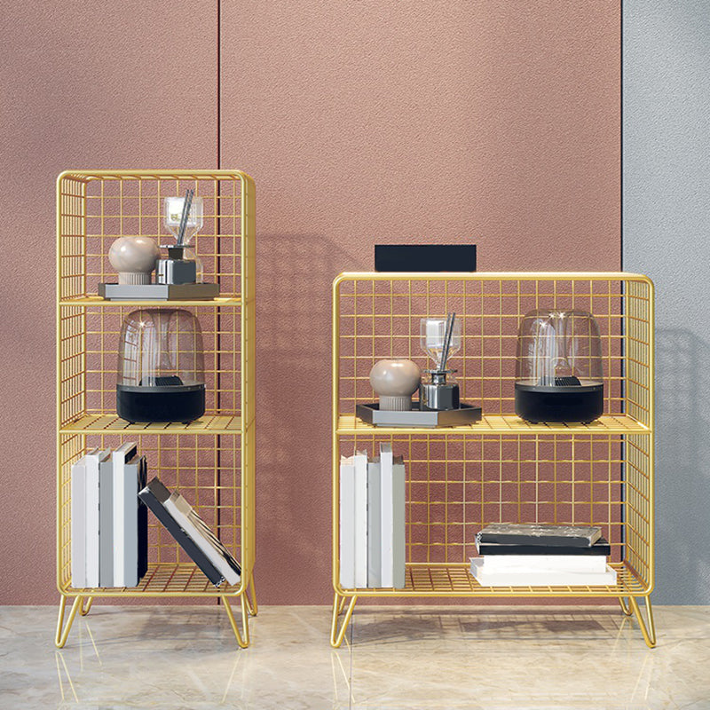 Glam Shelf Bookcase Metal Closed Back Book Shelf for Home Office Clearhalo 'Bookcases' 'furn' 'furn_bookcases' 'Furniture' 'Office Furniture' 7067306