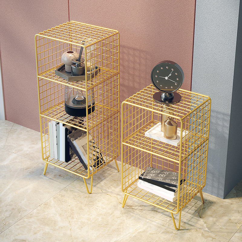 Glam Shelf Bookcase Metal Closed Back Book Shelf for Home Office Clearhalo 'Bookcases' 'furn' 'furn_bookcases' 'Furniture' 'Office Furniture' 7067309