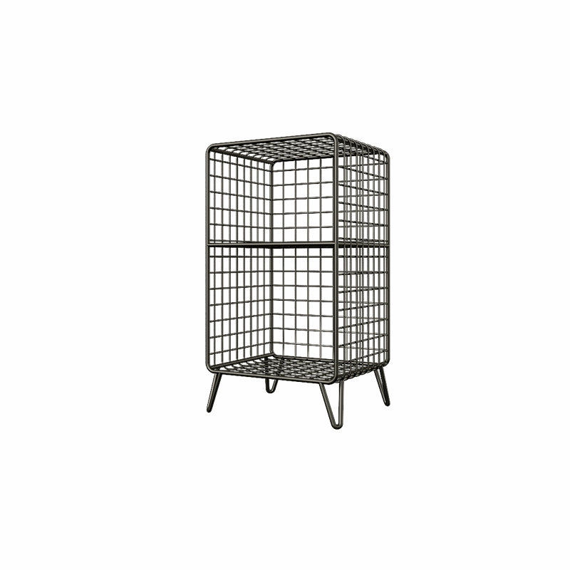 Glam Shelf Bookcase Metal Closed Back Book Shelf for Home Office 14"L x 12"W x 26"H Black Clearhalo 'Bookcases' 'furn' 'furn_bookcases' 'Furniture' 'Office Furniture' 7067312