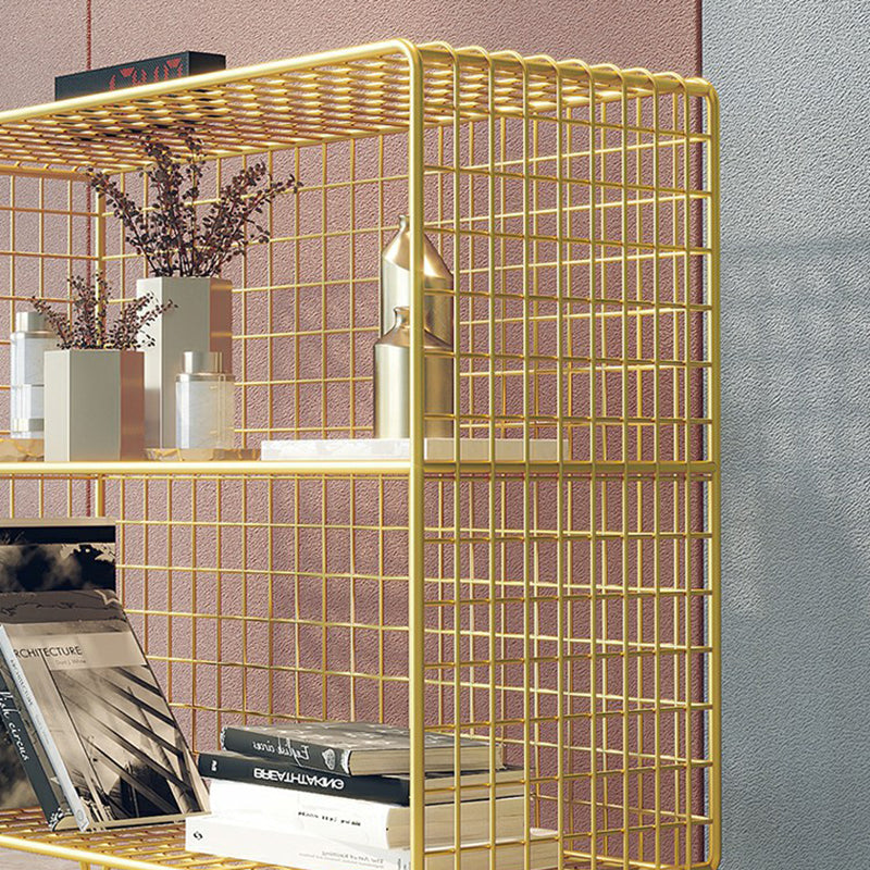 Glam Shelf Bookcase Metal Closed Back Book Shelf for Home Office Clearhalo 'Bookcases' 'furn' 'furn_bookcases' 'Furniture' 'Office Furniture' 7067316