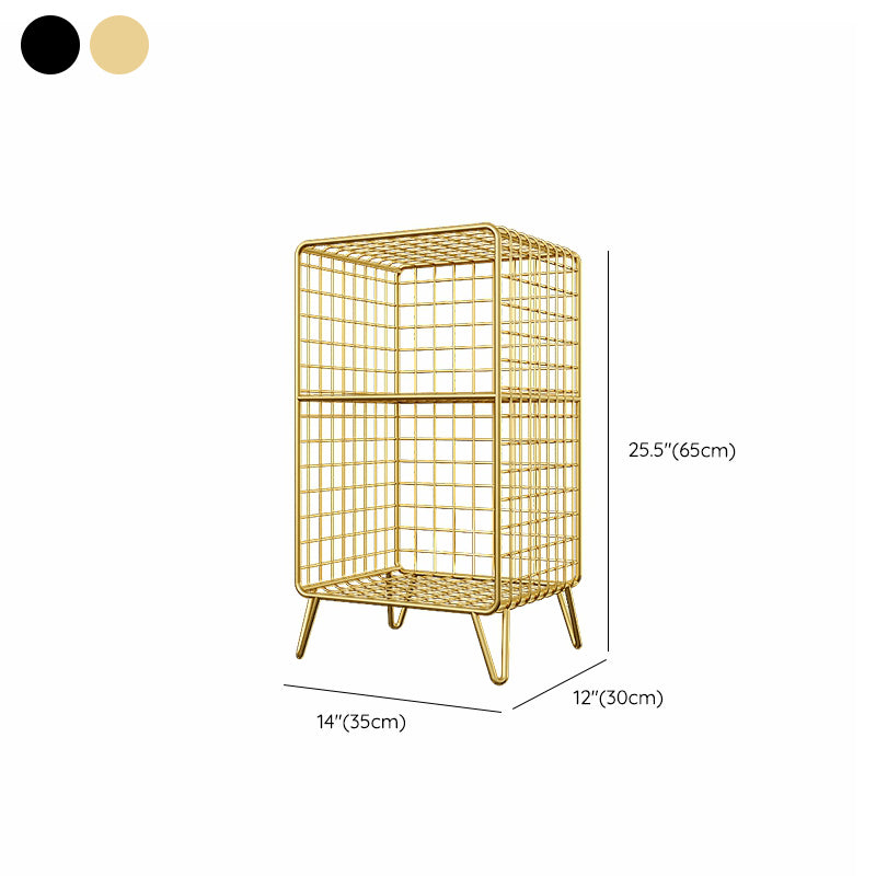 Glam Shelf Bookcase Metal Closed Back Book Shelf for Home Office Clearhalo 'Bookcases' 'furn' 'furn_bookcases' 'Furniture' 'Office Furniture' 7067321