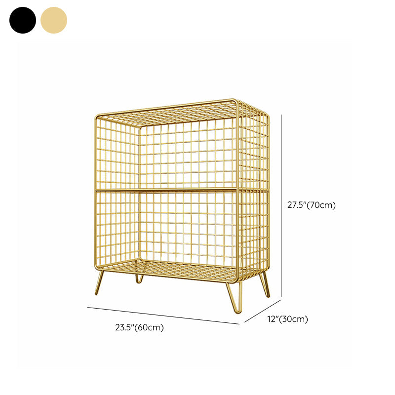 Glam Shelf Bookcase Metal Closed Back Book Shelf for Home Office Clearhalo 'Bookcases' 'furn' 'furn_bookcases' 'Furniture' 'Office Furniture' 7067323