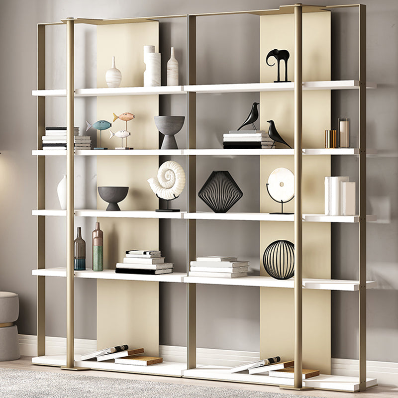 Glam Open Back Shelf Bookcase Metal Book Shelf for Study Room Clearhalo 'Bookcases' 'furn' 'furn_bookcases' 'Furniture' 'Office Furniture' 7067329