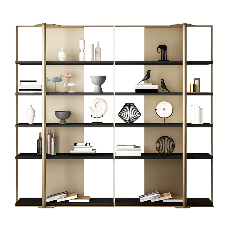 Glam Open Back Shelf Bookcase Metal Book Shelf for Study Room Clearhalo 'Bookcases' 'furn' 'furn_bookcases' 'Furniture' 'Office Furniture' 7067330