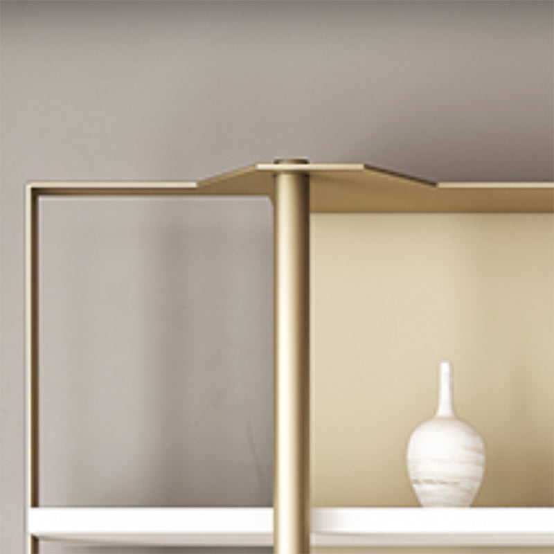 Glam Open Back Shelf Bookcase Metal Book Shelf for Study Room Clearhalo 'Bookcases' 'furn' 'furn_bookcases' 'Furniture' 'Office Furniture' 7067333