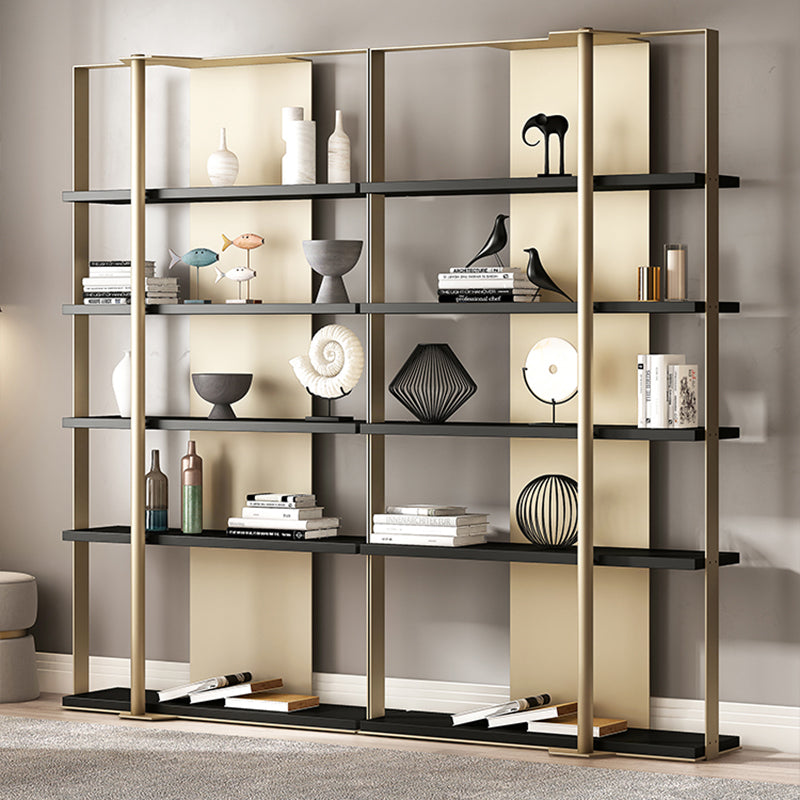 Glam Open Back Shelf Bookcase Metal Book Shelf for Study Room Clearhalo 'Bookcases' 'furn' 'furn_bookcases' 'Furniture' 'Office Furniture' 7067334