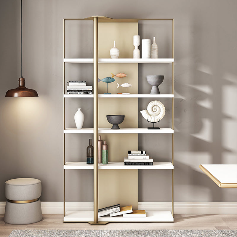 Glam Open Back Shelf Bookcase Metal Book Shelf for Study Room Clearhalo 'Bookcases' 'furn' 'furn_bookcases' 'Furniture' 'Office Furniture' 7067335
