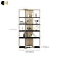 Glam Open Back Shelf Bookcase Metal Book Shelf for Study Room Clearhalo 'Bookcases' 'furn' 'furn_bookcases' 'Furniture' 'Office Furniture' 7067338