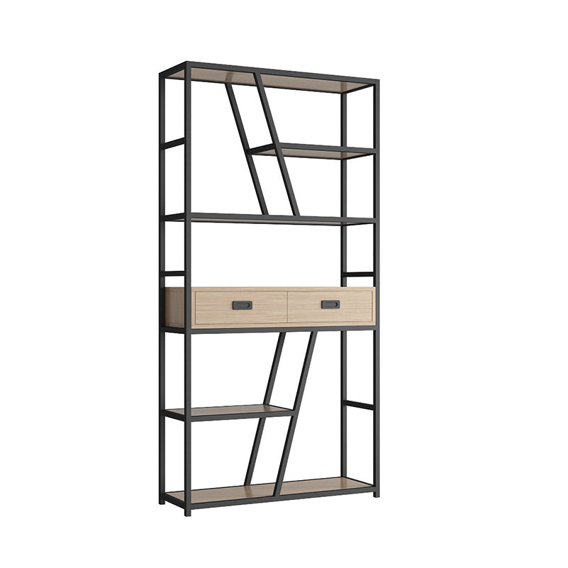 Bibliothèque d'étagère glamour ouvrir la bibliothèque en métal avec tiroirs pour le bureau à domicile