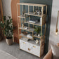 Glam Shelf Bookcase Open Back Metal Book Shelf for Study Room Clearhalo 'Bookcases' 'furn' 'furn_bookcases' 'Furniture' 'Office Furniture' 7067360