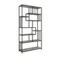Glam Shelf Bookcase Open Back Metal Book Shelf for Study Room 39.4"L x 11.8"W x 74.8"H Black Cabinet Not Included Clearhalo 'Bookcases' 'furn' 'furn_bookcases' 'Furniture' 'Office Furniture' 7067362