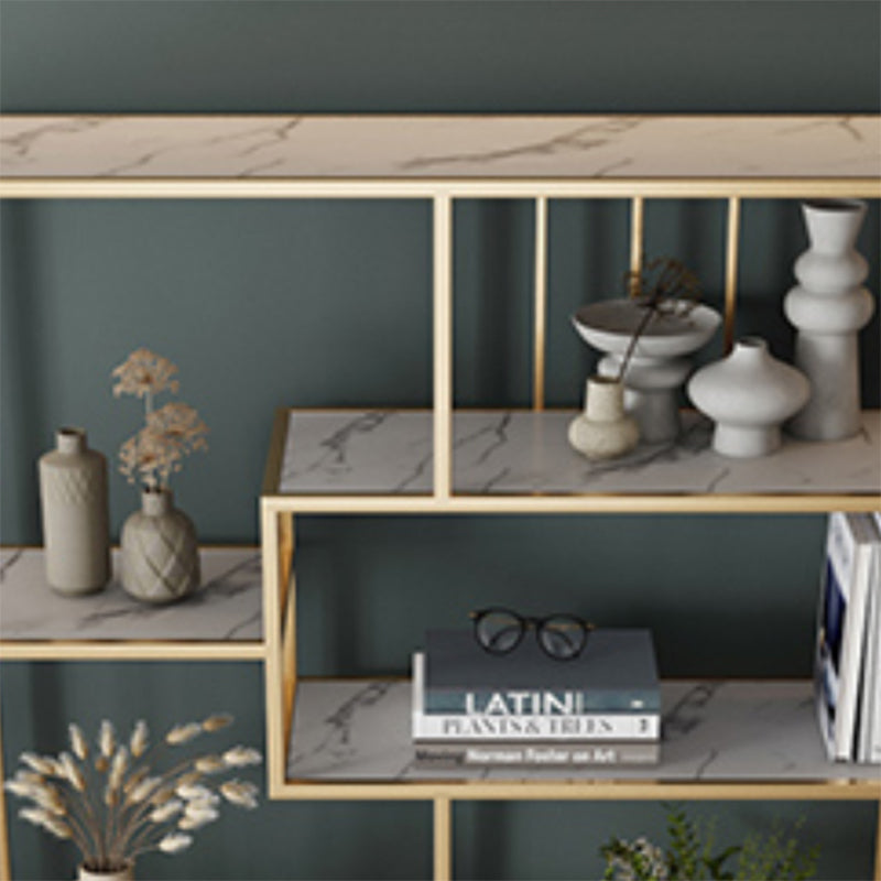 Glam Shelf Bookcase Open Back Metal Book Shelf for Study Room Clearhalo 'Bookcases' 'furn' 'furn_bookcases' 'Furniture' 'Office Furniture' 7067363