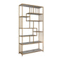 Glam Shelf Bookcase Open Back Metal Book Shelf for Study Room 39.4"L x 11.8"W x 74.8"H Gold Cabinet Not Included Clearhalo 'Bookcases' 'furn' 'furn_bookcases' 'Furniture' 'Office Furniture' 7067364