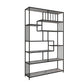 Glam Shelf Bookcase Open Back Metal Book Shelf for Study Room 47.2"L x 11.8"W x 74.8"H Black Cabinet Not Included Clearhalo 'Bookcases' 'furn' 'furn_bookcases' 'Furniture' 'Office Furniture' 7067369