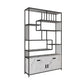 Glam Shelf Bookcase Open Back Metal Book Shelf for Study Room 47.2"L x 11.8"W x 74.8"H Black 1 Clearhalo 'Bookcases' 'furn' 'furn_bookcases' 'Furniture' 'Office Furniture' 7067373