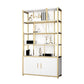 Glam Open Back Shelf Bookcase Metal Book Shelf for Home Office White Clearhalo 'Bookcases' 'furn' 'furn_bookcases' 'Furniture' 'Office Furniture' 7067385