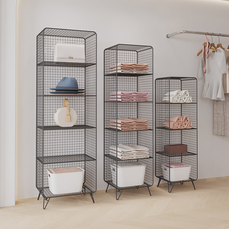 Bibliothèque d'étagère glamour fermé étagère de livre en métal pour le bureau à domicile