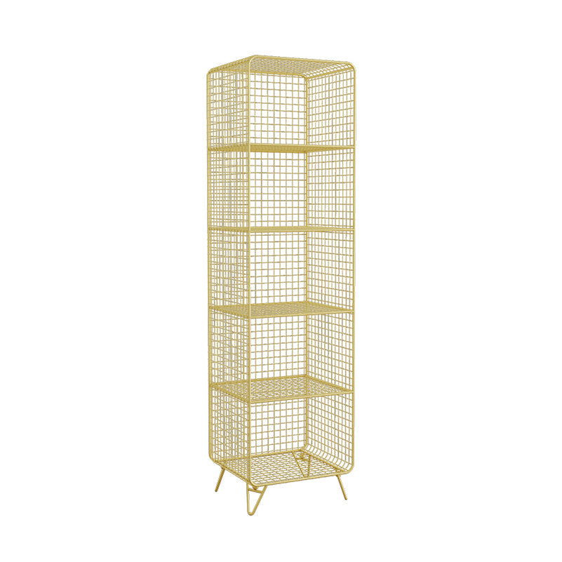 Bibliothèque d'étagère glamour fermé étagère de livre en métal pour le bureau à domicile