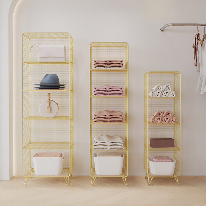 Bibliothèque d'étagère glamour fermé étagère de livre en métal pour le bureau à domicile