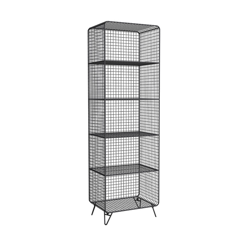 Bibliothèque d'étagère glamour fermé étagère de livre en métal pour le bureau à domicile