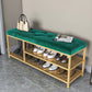 Contemporary Seating Bench Cushioned Metal Entryway Bench , 14-inch Width Green Clearhalo 'Benches' 'Chairs & Seating' 'furn' 'furn_benches' 'Furniture' 'Living Room Furniture' 7067424