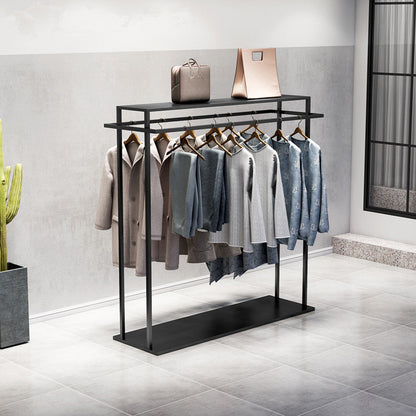 Light Luxury Coat Hanger Entry Hall Tree Iron Standing Coat Rack Black Clearhalo 'Entry & Mudroom Furniture' 'furn' 'furn_hall_tree_coat_racks' 'Furniture' 'Hall Trees & Coat Racks' 'hall_tree_coat_racks' 7067475